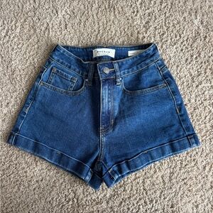 PacSun High-Rise Blue Denim Shorts